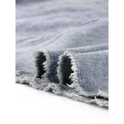 Agnes Orinda Women's Plus Size Denim Embroidered Distressed Ripped Pencil Skirts 7 Agnes Orinda Women's Plus Size Denim Embroidered Distressed Ripped Pencil Skirts - Image 5