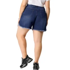 Agnes Orinda Women's Plus Size Denim Shorts Ripped Stretched Distressed Jean Shorts -Agnes Orinda GUEST a66738c8 c389 4a9a ab52 601703570a45