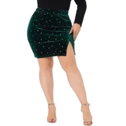 Agnes Orinda Women's Plus Size Party Bodycon Velvet Mini Skirts 11 Agnes Orinda Women's Plus Size Party Bodycon Velvet Mini Skirts -Agnes Orinda GUEST a6731154 7603 4883 8fc6 960db724bacf