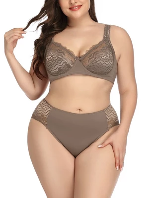 Agnes Orinda Women's Plus Size Underwire Push-Up Lace Trim Adjustable Straps Comfort Bra And Panty Set 9 Agnes Orinda Women's Plus Size Underwire Push-Up Lace Trim Adjustable Straps Comfort Bra And Panty Set - Image 7