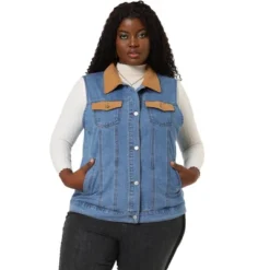 Agnes Orinda Women's Plus Corduroy Jean Contrast Color Denim Jackets Vests 10 Agnes Orinda Women's Plus Corduroy Jean Contrast Color Denim Jackets Vests -Agnes Orinda GUEST a7dd4332 d100 46b9 be20 0d5de914d893