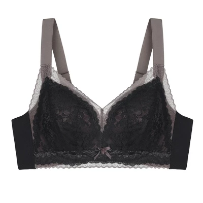 Agnes Orinda Women's Plus Size Wireless Soft Cup Comfort Unlined Lace Full Coverage Bra 6 Agnes Orinda Women's Plus Size Wireless Soft Cup Comfort Unlined Lace Full Coverage Bra - Image 5