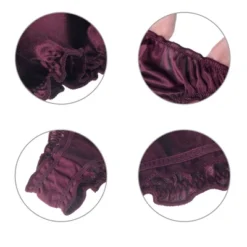 Agnes Orinda Women Plus Mid-Rise Frill Trim Elastic Waist Satin Bikini Dark Red Thong Small 6 Agnes Orinda Women Plus Mid-Rise Frill Trim Elastic Waist Satin Bikini Dark Red Thong Small -Agnes Orinda GUEST ab0f8fe8 e10a 4952 9d3a 1c29f7c1df62 2