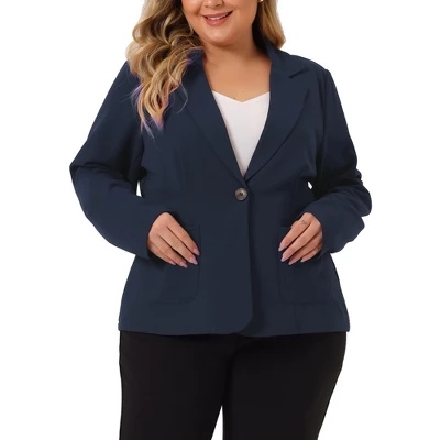 Agnes Orinda Women's Plus Size Work Formal Notch Lapel Buttons Front Pockets Blazers 10 Agnes Orinda Women's Plus Size Work Formal Notch Lapel Buttons Front Pockets Blazers - Image 8