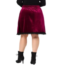 Agnes Orinda Women's Plus Size Velvet Party Lace Above Knee A-Line Skirts 9 Agnes Orinda Women's Plus Size Velvet Party Lace Above Knee A-Line Skirts -Agnes Orinda GUEST acaa500d 42c9 41a4 9b63 93ed9c842901