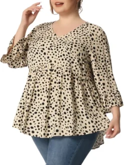 Agnes Orinda Women's Plus Size Fashion Outfits V Neck 3/4 Flounce Sleeve Babydoll Blouses 27 Agnes Orinda Women's Plus Size Fashion Outfits V Neck 3/4 Flounce Sleeve Babydoll Blouses -Agnes Orinda GUEST acb161f8 f6a1 4fbe 8acd 5ccb40b9babc