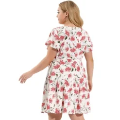 Agnes Orinda Women's Plus Size Short Sleeve Tie Waist Floral Dress 11 Agnes Orinda Women's Plus Size Short Sleeve Tie Waist Floral Dress -Agnes Orinda GUEST adbb0ed9 498e 4755 aec2 4615a3da4e49
