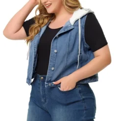 Agnes Orinda Women's Plus Size Button Down Drawstring Hood Denim Utility Jacket With Pocket 11 Agnes Orinda Women's Plus Size Button Down Drawstring Hood Denim Utility Jacket With Pocket -Agnes Orinda GUEST ae13a8ea fa50 4ae0 b37f 5ae558d5ffb0
