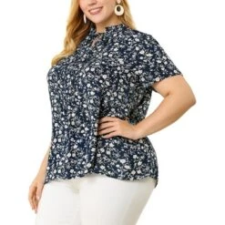Agnes Orinda Women's Plus Size Self Tie Ruffle Pleated Floral Blouse 17 Agnes Orinda Women's Plus Size Self Tie Ruffle Pleated Floral Blouse -Agnes Orinda GUEST aeb6e258 4831 4c5f 8879 18014e4d795f