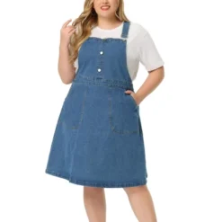 Agnes Orinda Women's Plus Size Overall Dress Button Adjustable Strap Denim Suspender Dresses 14 Agnes Orinda Women's Plus Size Overall Dress Button Adjustable Strap Denim Suspender Dresses -Agnes Orinda GUEST af24c816 ccd2 4c2e 90f1 32e21c0284bd