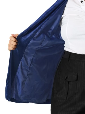 Agnes Orinda Women's Plus Size Winter Velvet Blazer Button Lapel Work Jacket 7 Agnes Orinda Women's Plus Size Winter Velvet Blazer Button Lapel Work Jacket - Image 5