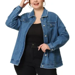 Agnes Orinda Women's Plus Size Denim Chest Pocket Frayed Washed Crop Jean Jackets 22 Agnes Orinda Women's Plus Size Denim Chest Pocket Frayed Washed Crop Jean Jackets -Agnes Orinda GUEST b25990e7 657c 4a29 8be4 5322d3a2f1e3