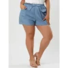 Agnes Orinda Women's Plus Size Drawstring Elastic Waist Pockets Denim Shorts 2 Agnes Orinda Women's Plus Size Drawstring Elastic Waist Pockets Denim Shorts -Agnes Orinda GUEST b3a03af4 4352 403d 918f 17f958a8967d