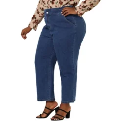 Agnes Orinda Women's Plus Size Pant Pockets Zip Up Button Fly Elastic Waist Denim Jeans 13 Agnes Orinda Women's Plus Size Pant Pockets Zip Up Button Fly Elastic Waist Denim Jeans -Agnes Orinda GUEST b4779f24 7dd2 4339 be11 ab6a7bf5a667
