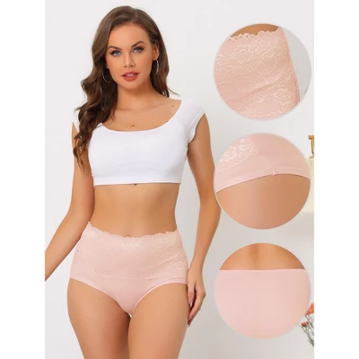 Agnes Orinda Women's Underwear Stretch Packs Lace High Rise Comfort Briefs 4 Agnes Orinda Women's Underwear Stretch Packs Lace High Rise Comfort Briefs - Image 2