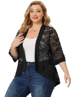 Agnes Orinda Women's Plus Size Elegant Open Front 3/4 Sleeve Lace Lightweight Tunic Cardigans 17 Agnes Orinda Women's Plus Size Elegant Open Front 3/4 Sleeve Lace Lightweight Tunic Cardigans -Agnes Orinda GUEST b565cdba fdc5 43ba 97a9 9b28c3d02c8b