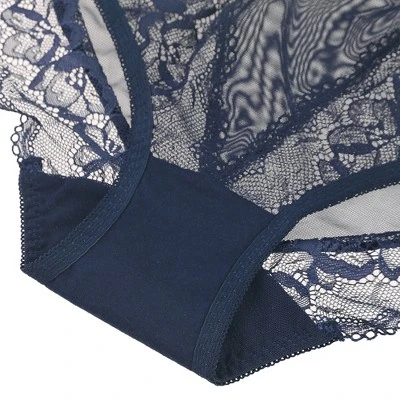 Agnes Orinda Women's Sheer Lace Trim High Rise Solid Brief Stretchy Underwear 4 Agnes Orinda Women's Sheer Lace Trim High Rise Solid Brief Stretchy Underwear - Image 2