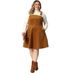 Agnes Orinda Women's Plus Size Corduroy Pinafore Short Dress Adjustable Strap Overall Dress Suspender Skirt 8 Agnes Orinda Women's Plus Size Corduroy Pinafore Short Dress Adjustable Strap Overall Dress Suspender Skirt -Agnes Orinda GUEST b76ef8f3 2f9e 4eab a778 0a37cb121035