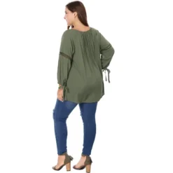 Agnes Orinda Women's Plus Size Long Sleeve Tie Winter Trendy Basic Tunic Blouse -Agnes Orinda GUEST b84d20f4 9a12 470a 91f3 579cafd7334e