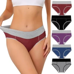 Agnes Orinda Women's 5 Packs High Rise Brief Stretchy Underwear 38 Agnes Orinda Women's 5 Packs High Rise Brief Stretchy Underwear -Agnes Orinda GUEST b871f97c dd09 4932 b67f 6dea519e798f