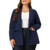 Agnes Orinda Women's Plus Size Button Down Notched Lapel Office Blazers -Agnes Orinda GUEST b8d21dfb 5ea9 4c4d a00a e03637878a95