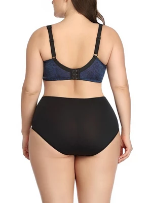 Agnes Orinda Women's Plus Size Underwire Retro Lace Trim Push-Up Bra And Panty Set 3 Agnes Orinda Women's Plus Size Underwire Retro Lace Trim Push-Up Bra And Panty Set