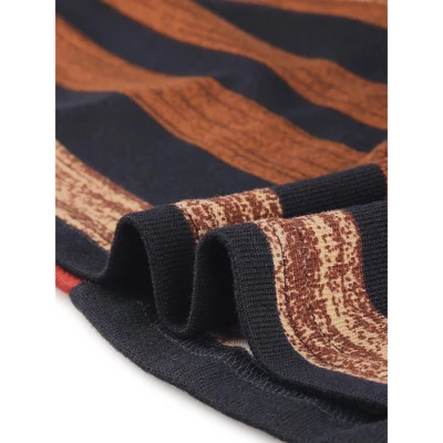 Agnes Orinda Women's Plus Size Long Open Front Striped Sweater Knit Cardigans 6 Agnes Orinda Women's Plus Size Long Open Front Striped Sweater Knit Cardigans - Image 4