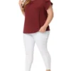 Agnes Orinda Women's Plus Size Elegant Pleated Petal Short Sleeve Vacation Office Work Blouses 2 Agnes Orinda Women's Plus Size Elegant Pleated Petal Short Sleeve Vacation Office Work Blouses -Agnes Orinda GUEST bcd87a9f 0011 4a66 94a9 5db8319a39b8
