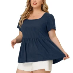 Agnes Orinda Women's Plus Size Ribbed Peplum Babydoll Short Sleeve Summer Blouses 16 Agnes Orinda Women's Plus Size Ribbed Peplum Babydoll Short Sleeve Summer Blouses -Agnes Orinda GUEST be7e0ae8 6410 434c 81ae 5699381a369b