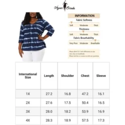 Agnes Orinda Women's Plus Size Tie Dye Side Slit 3/4 Sleeve Stripe V Neck Blouses 19 Agnes Orinda Women's Plus Size Tie Dye Side Slit 3/4 Sleeve Stripe V Neck Blouses -Agnes Orinda GUEST bf154167 25fc 4039 a5f0 45d8196c64d3