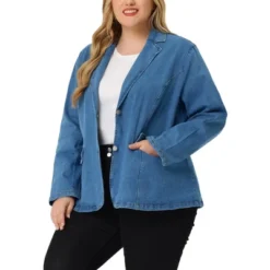 Agnes Orinda Women's Plus Size Denim Notched Lapel Color Block Stretch Blazer 21 Agnes Orinda Women's Plus Size Denim Notched Lapel Color Block Stretch Blazer -Agnes Orinda GUEST bf2bec21 098f 4007 8d2a b0a6db89a083