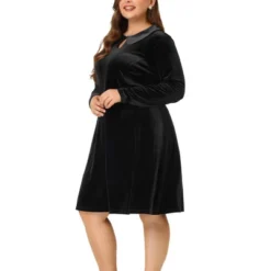 Agnes Orinda Women's Plus Size Elegant Outfits Velvet Long Sleeve Peter Pan Collar Flare Midi Dress 11 Agnes Orinda Women's Plus Size Elegant Outfits Velvet Long Sleeve Peter Pan Collar Flare Midi Dress -Agnes Orinda GUEST c087df83 8059 4fba 89a6 742e638bb11c