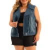 Agnes Orinda Women's Plus Size Zip Up Washed Denim Motorcycle Sleeveless Jean Vest 2 Agnes Orinda Women's Plus Size Zip Up Washed Denim Motorcycle Sleeveless Jean Vest -Agnes Orinda GUEST c14e82ee 32eb 4de5 abf0 f3369d060186