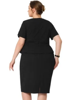 Agnes Orinda Women's Plus Size Short Sleeve Work Formal Body-con Pencil Sheath Dresses 11 Agnes Orinda Women's Plus Size Short Sleeve Work Formal Body-con Pencil Sheath Dresses -Agnes Orinda GUEST c585d048 5eb3 402e aaa4 1d2bbd91020d