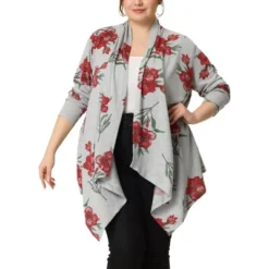 Agnes Orinda Women's Plus Size Owl Print Sweater Kint Cardigans -Agnes Orinda GUEST c5f2cc3b 6e41 4b41 a220 27f3bd3a70cc