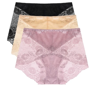 Agnes Orinda Women's 3 Pack Underwear Soft Briefs Lace Panties 6 Agnes Orinda Women's 3 Pack Underwear Soft Briefs Lace Panties - Image 4