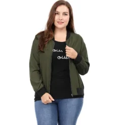 Agnes Orinda Women Plus Size Contrast Trim Zipper Pocket Lightweight Bomber Jacket 12 Agnes Orinda Women Plus Size Contrast Trim Zipper Pocket Lightweight Bomber Jacket -Agnes Orinda GUEST c654d99b e5b6 4488 befa 7911bfde30a1