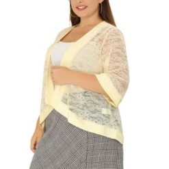 Agnes Orinda Women's Plus Size Elegant Open Front 3/4 Sleeve Lace Lightweight Tunic Cardigans 21 Agnes Orinda Women's Plus Size Elegant Open Front 3/4 Sleeve Lace Lightweight Tunic Cardigans -Agnes Orinda GUEST c6812bdb 116c 48ec aff8 5698b4efd7fa