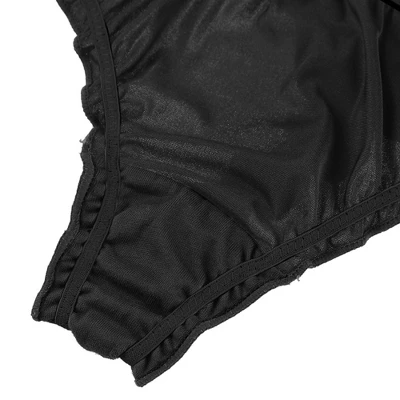 Agnes Orinda Women's Satin Soft Mid-Rise Ruffle Hipster Thong Lingerie Underwear 4 Agnes Orinda Women's Satin Soft Mid-Rise Ruffle Hipster Thong Lingerie Underwear - Image 2