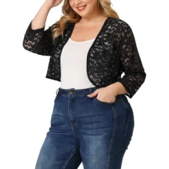 Agnes Orinda Women’s Plus Size Shrug Cardigan 3/4 Sleeves Floral Lace Crop Shrugs 23 Agnes Orinda Women’s Plus Size Shrug Cardigan 3/4 Sleeves Floral Lace Crop Shrugs -Agnes Orinda GUEST c9891dfd e764 4e08 a3a0 cbf2db6d0d5a