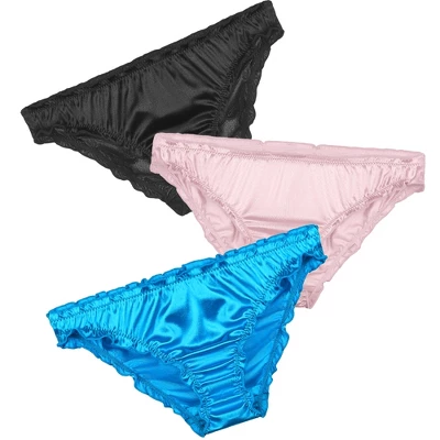 Agnes Orinda Women's Frill Trim Underwear Briefs Hipster Panty Satin Panties 3 Pack 10 Agnes Orinda Women's Frill Trim Underwear Briefs Hipster Panty Satin Panties 3 Pack - Image 8