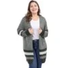 Agnes Orinda Women's Plus Size Multi Striped Open Front Sweater Cardigan 2 Agnes Orinda Women's Plus Size Multi Striped Open Front Sweater Cardigan -Agnes Orinda GUEST ca56bf84 7169 4e1d 9027 d673fa178068