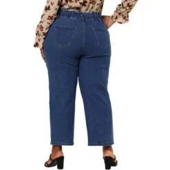 Agnes Orinda Women's Plus Size Pant Pockets Zip Up Button Fly Elastic Waist Denim Jeans 11 Agnes Orinda Women's Plus Size Pant Pockets Zip Up Button Fly Elastic Waist Denim Jeans -Agnes Orinda GUEST cacfbaba 113e 46c8 83f9 b498d3771b3b