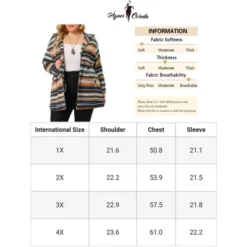 Agnes Orinda Women's Plus Size Zip Up Knit Stripe Printed Long Sleeve Boho Bohemian Hoodies Jackets 14 Agnes Orinda Women's Plus Size Zip Up Knit Stripe Printed Long Sleeve Boho Bohemian Hoodies Jackets -Agnes Orinda GUEST cc6b8dc0 3f76 4273 9c48 a5205967904d