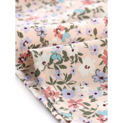 Agnes Orinda Women's Plus Size Elastic High Waist Ruffle Hem Pleated Midi Floral Print A Line Skirts 6 Agnes Orinda Women's Plus Size Elastic High Waist Ruffle Hem Pleated Midi Floral Print A Line Skirts - Image 4