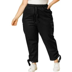 Agnes Orinda Women's Plus Size Drawstring Elastic Waist Cargo Pants With Pockets -Agnes Orinda GUEST d012f12a 631b 4b60 b6fa bf06ab44abb6