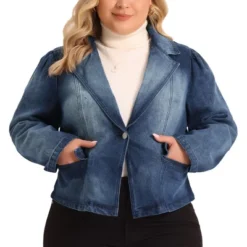 Agnes Orinda Women's Plus Size Denim Jackets Jean Notched Lapel Work Blazers -Agnes Orinda GUEST d013a029 2659 4068 b330 76205fd1c0a4