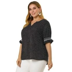 Agnes Orinda Women's Plus Size Pin Dots Smocked Floral Boho Blouses 14 Agnes Orinda Women's Plus Size Pin Dots Smocked Floral Boho Blouses -Agnes Orinda GUEST d01c9b39 8ff4 47d7 8fc0 bd53f593f8f6