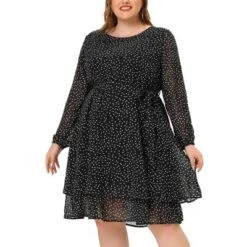 Agnes Orinda Women's Plus Size Chiffon Polka Dots Tie Waist Long Sleeve Dress 12 Agnes Orinda Women's Plus Size Chiffon Polka Dots Tie Waist Long Sleeve Dress -Agnes Orinda GUEST d0ea62ec 4183 4f4b b615 ffc2060d895a