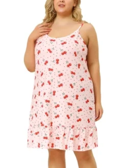 Agnes Orinda Women's Plus Size Sleeveless Fruit Ruffle Hem Nightgown 15 Agnes Orinda Women's Plus Size Sleeveless Fruit Ruffle Hem Nightgown -Agnes Orinda GUEST d18815f2 4ea5 42f7 a1ac 14a4e9df72e2